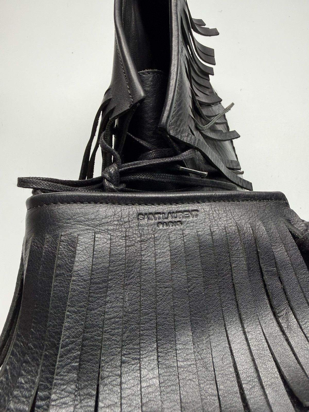 Saint Laurent Paris Saint Laurent Fringed Espadrille Boots Size US 9 / EU 42 - 5 Thumbnail