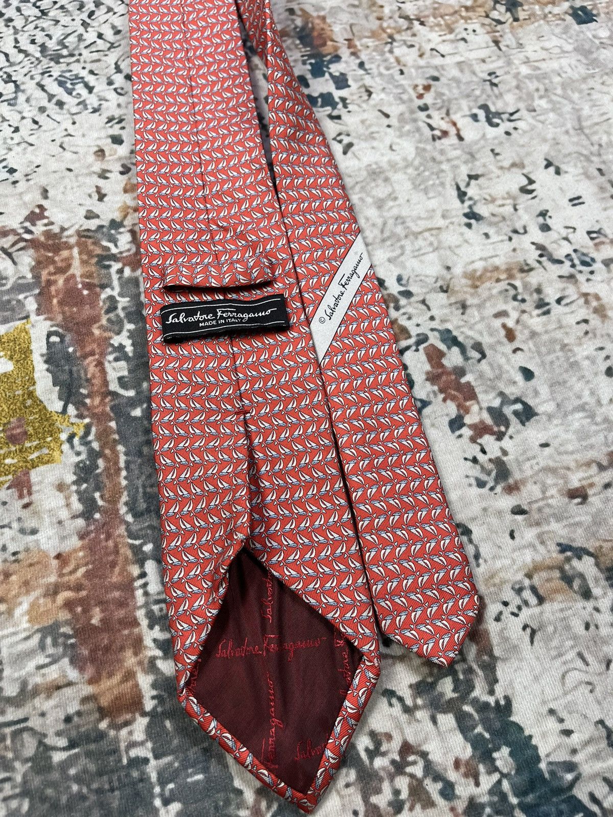 Salvatore Ferragamo VINTAGE SALVATORE FERRAGAMO SILK TIE Size ONE SIZE - 9 Thumbnail