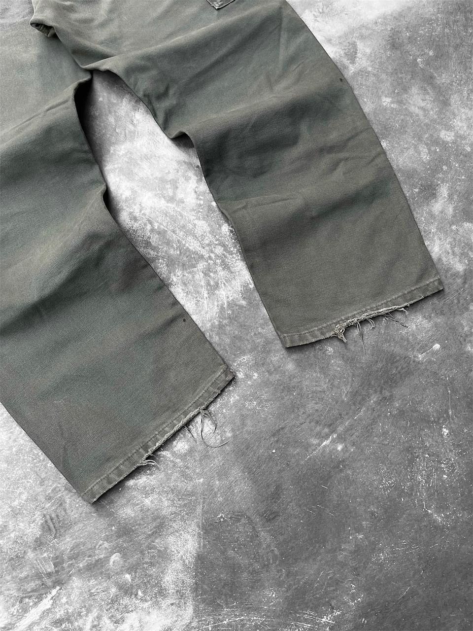 Carhartt Faded Mosgreen Distressed Carhartt Doublekne Pant B136-MOS Size US 34 / EU 50 - 9 Thumbnail