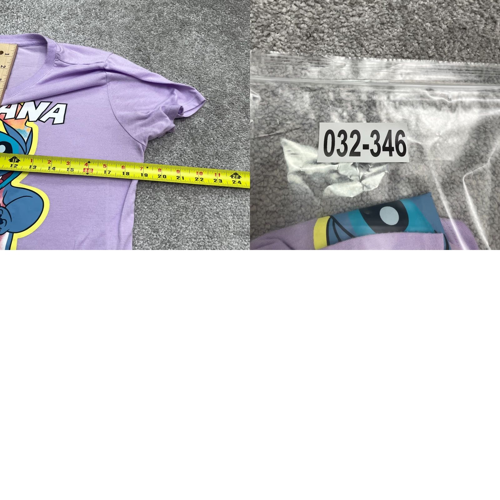 Disney Disney Stitch Ohana Means Family Graphic T-Shirt Juniors L Purple Casual Tee Womens Regular Cotton Blend Short Sleeve Crew Neck Size L / US 10 / IT 46 - 9 Thumbnail