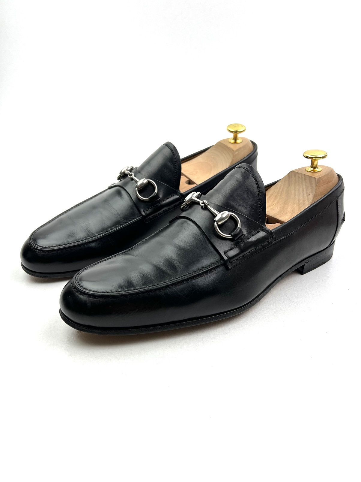 Gucci GUCCI Loafers Leather Shoes HORSEBIT Buckle Black Men’s Size US 9 / EU 42 - 1 Thumbnail