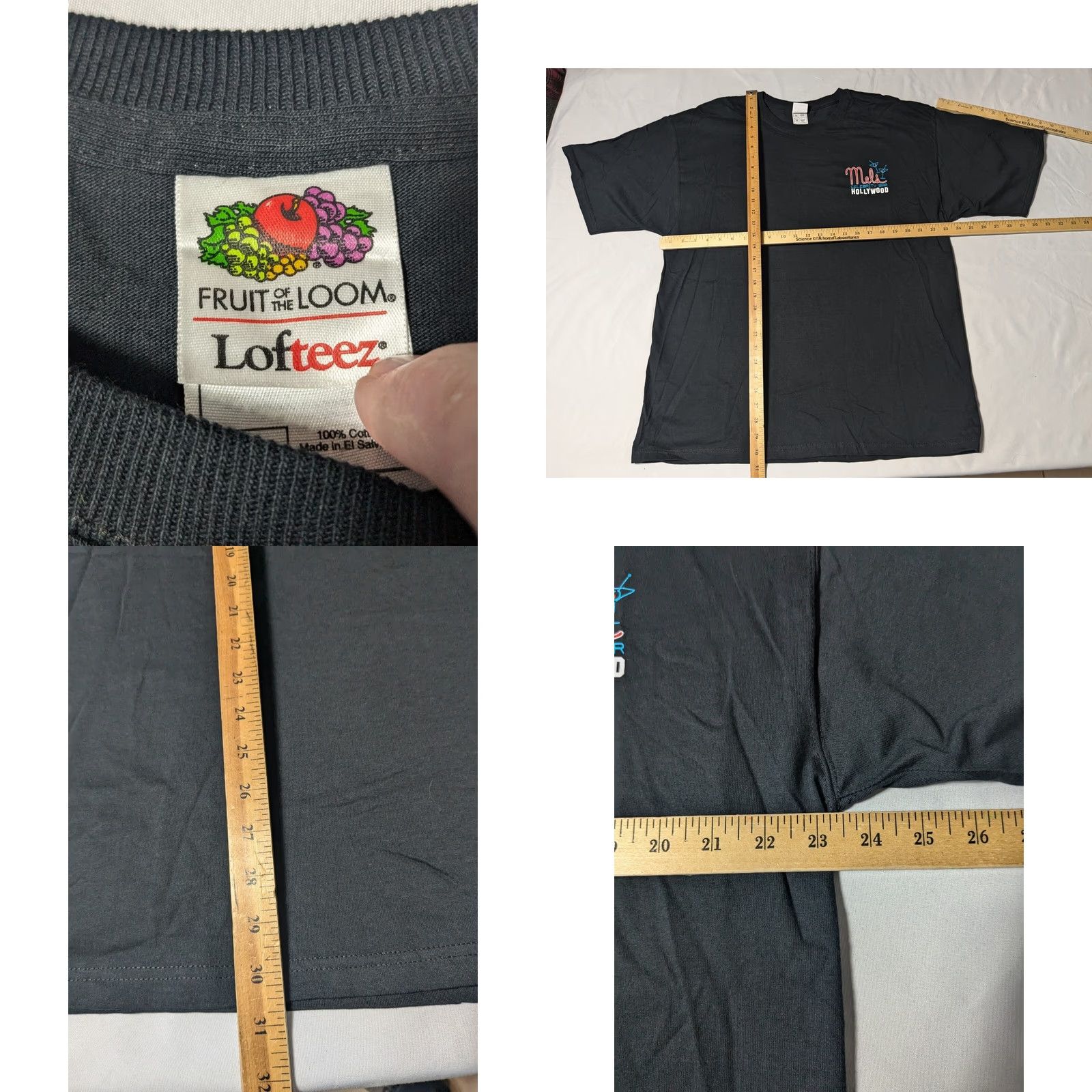 Vintage MELS CELEBRITY BAR HOLLYWOOD Men XL Black Double-Sided T-Shirt EUC Size US XL / EU 56 / 4 - 8 Thumbnail