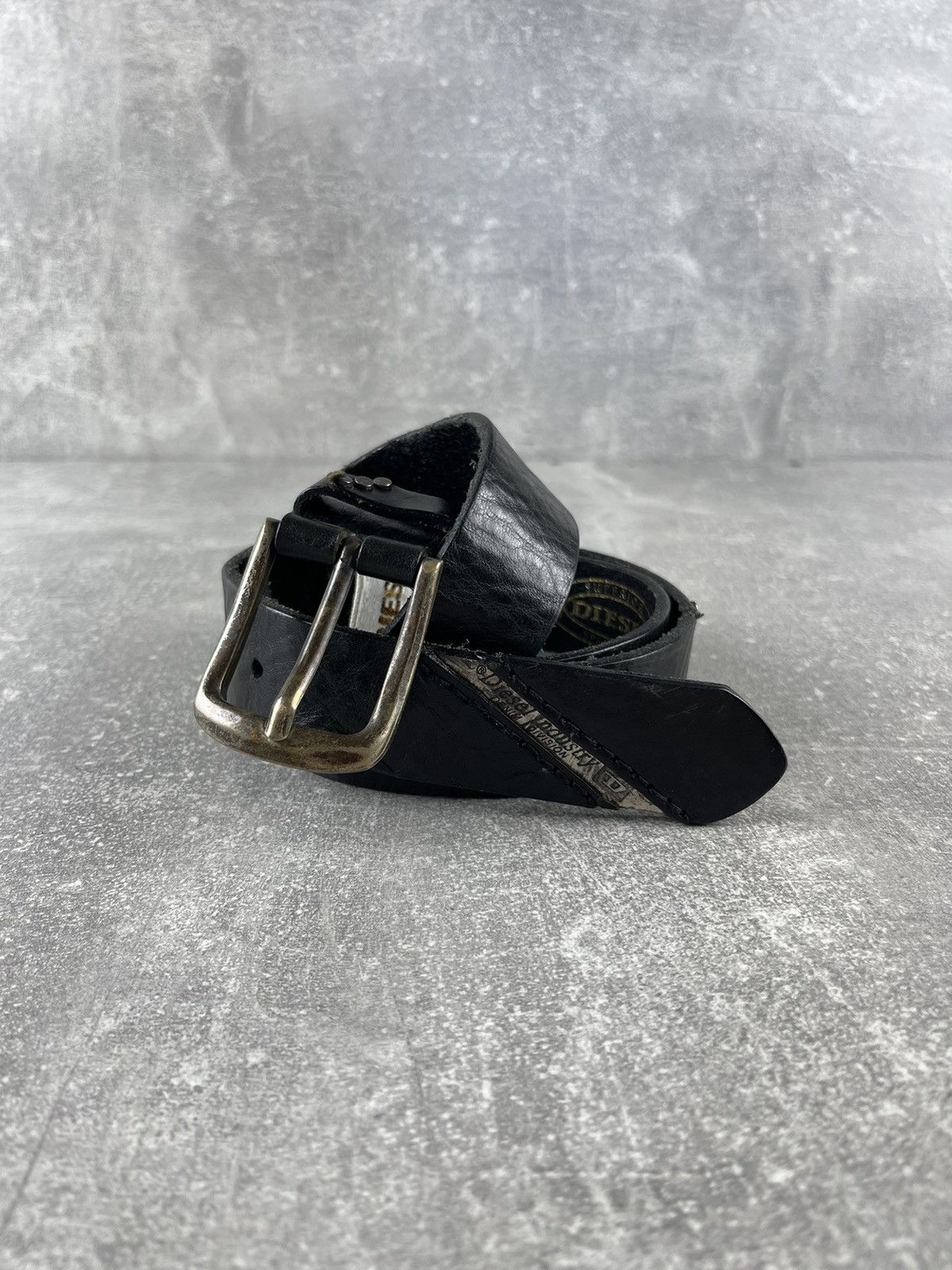 Diesel Diesel Vintage Y2K Avant Garde Belt Black Leather Size ONE SIZE - 1 Thumbnail