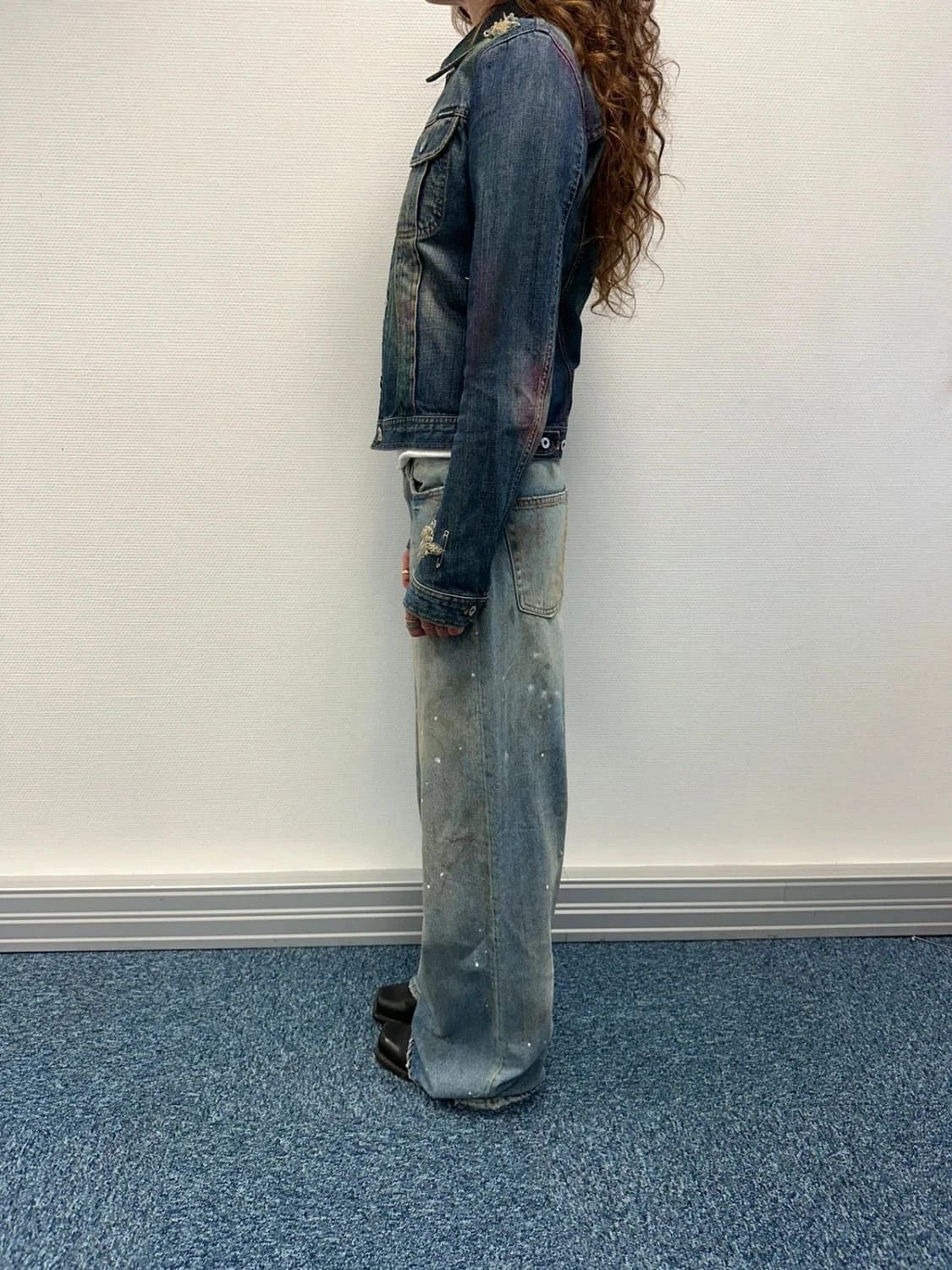 Dolce & Gabbana Dolce Gabbana SS2001 Pins Distressed Painted Denim Jacket Size S / US 4 / IT 40 - 9 Thumbnail