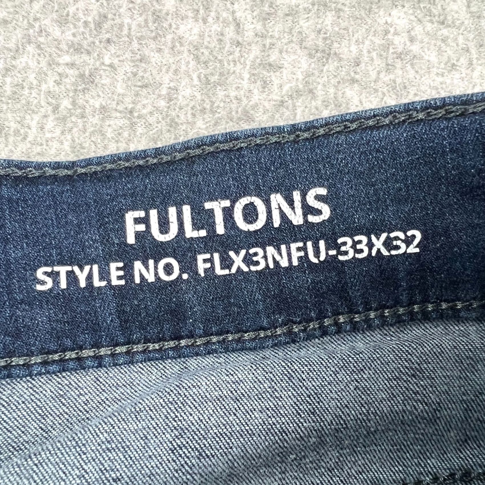 Vintage Mugsy Fultons Slim Fit Jeans Stretch Denim 33x32 Mens Blue Pants Cotton Denim Fabric Jeans Size US 33 - 3 Thumbnail