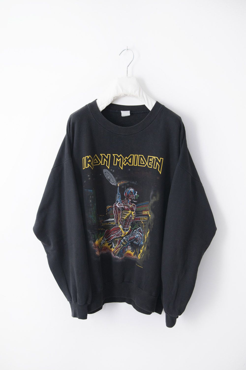 Vintage 1986 Iron Maiden Somewhere In Time sweatshirt Size US L / EU 52-54 / 3 - 1 Thumbnail