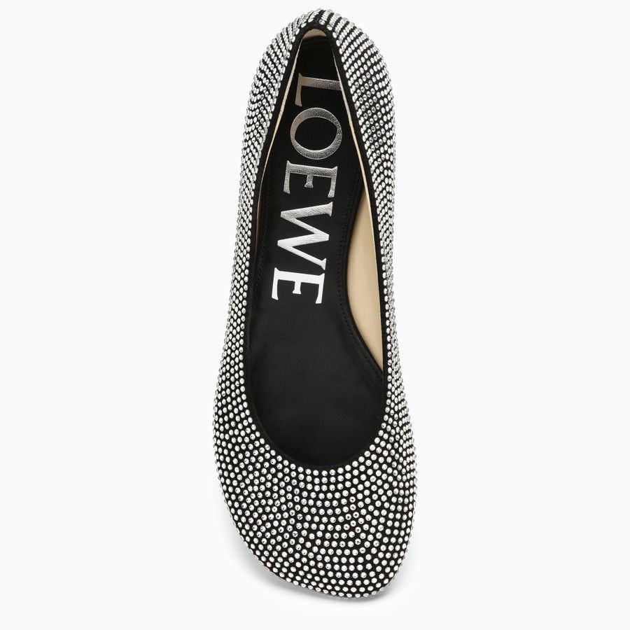 Loewe o1d2blof0824 Ballerina Toy Leather And Rhinestones in Black Size US 6 / IT 36 - 3 Thumbnail