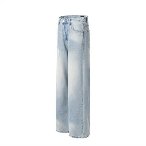 Japanese Brand Blue gradient wash vintage loose wide-leg straight jeans Size US 32 / EU 48 - 2 Thumbnail