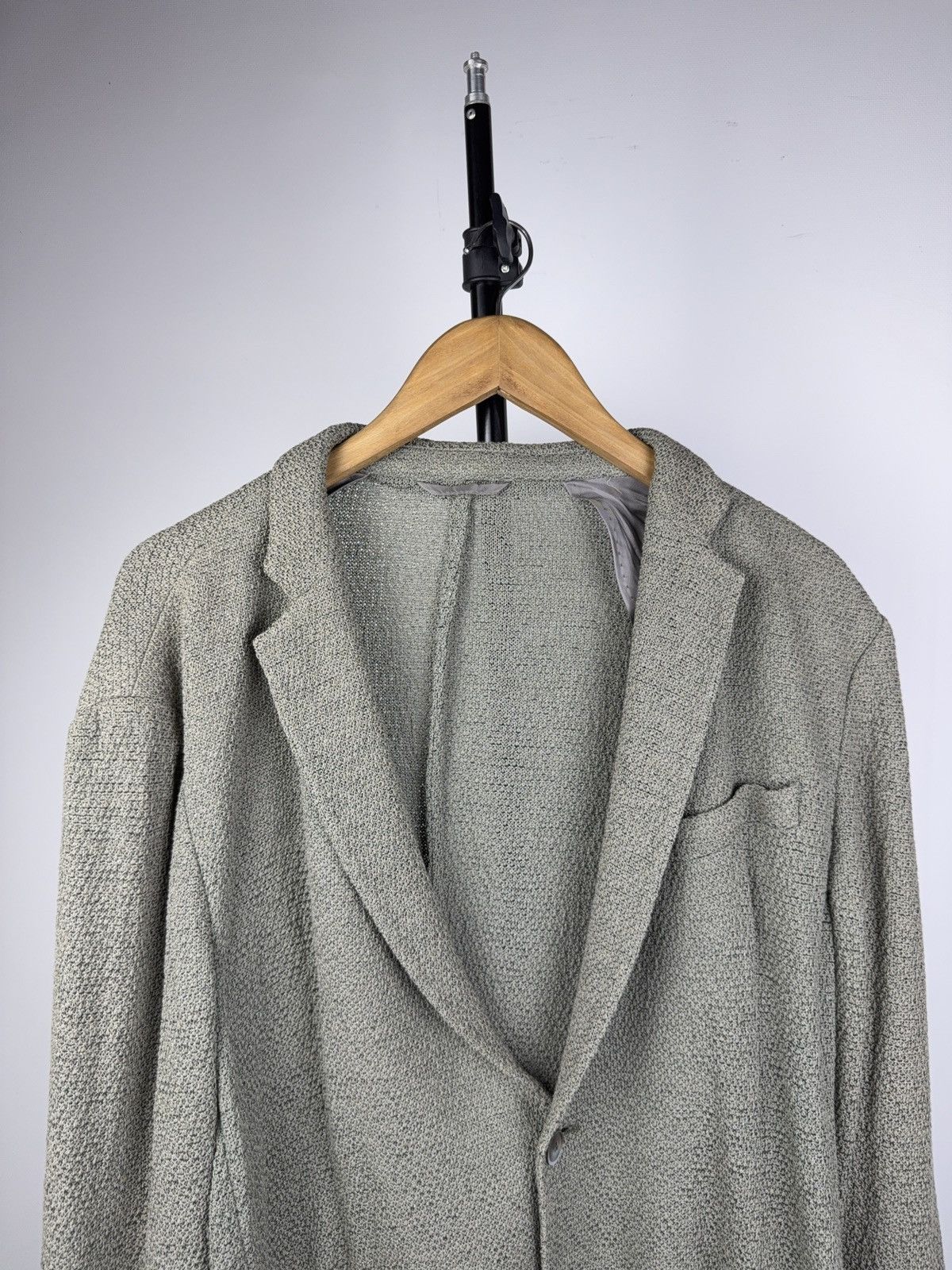 Hugo Boss Vintage 00s Retro Hugo Boss Knitted Stretch blazer Size 42R - 2 Thumbnail
