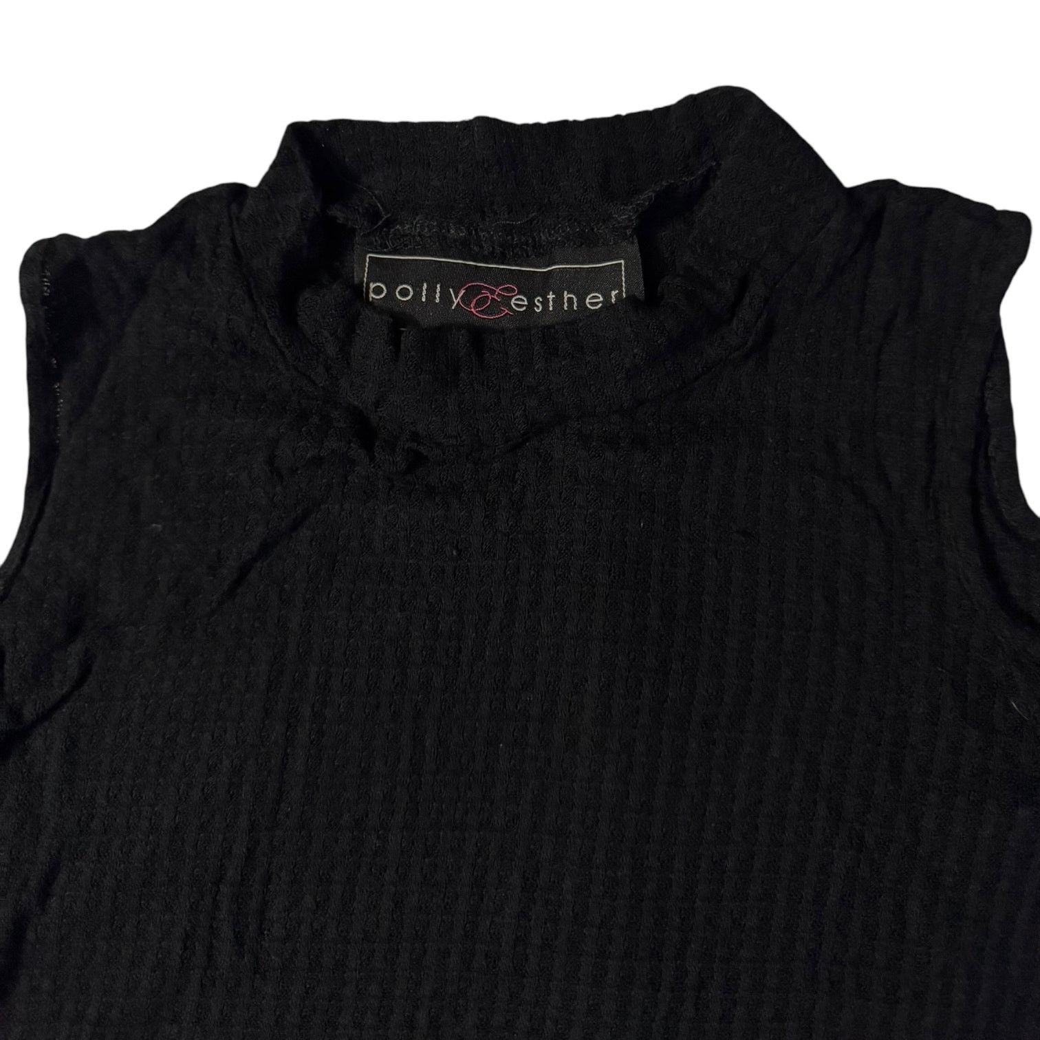 Other Polly & Esther Black Stretch Open Shoulder Shirt Small Size S / US 4 / IT 40 - 2 Thumbnail