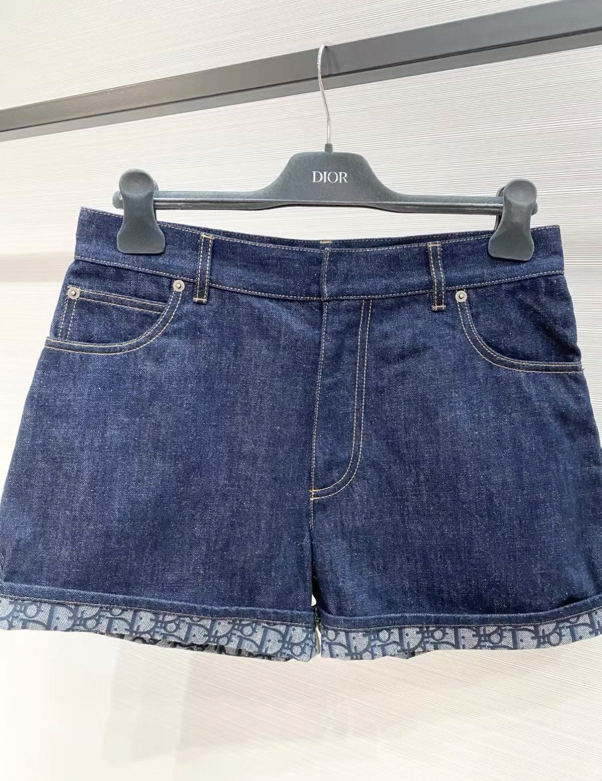 Dior Dior Denim Shorts with Monogram Lining J33 Size 26" / US 2 / IT 38 - 4 Thumbnail