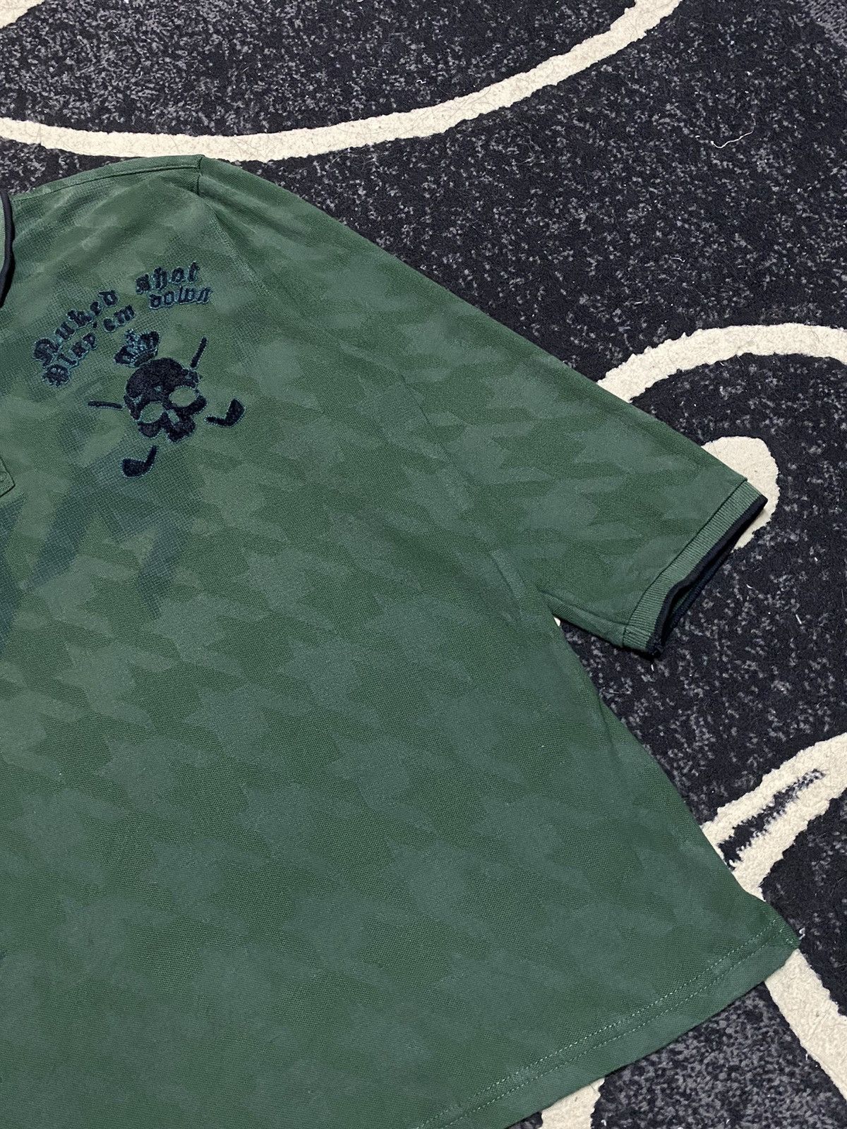 Japanese Brand × Takeo Kikuchi TAKEO KIKUCHI Skull Abstract Polo Shirt Size US L / EU 52-54 / 3 - 5 Thumbnail