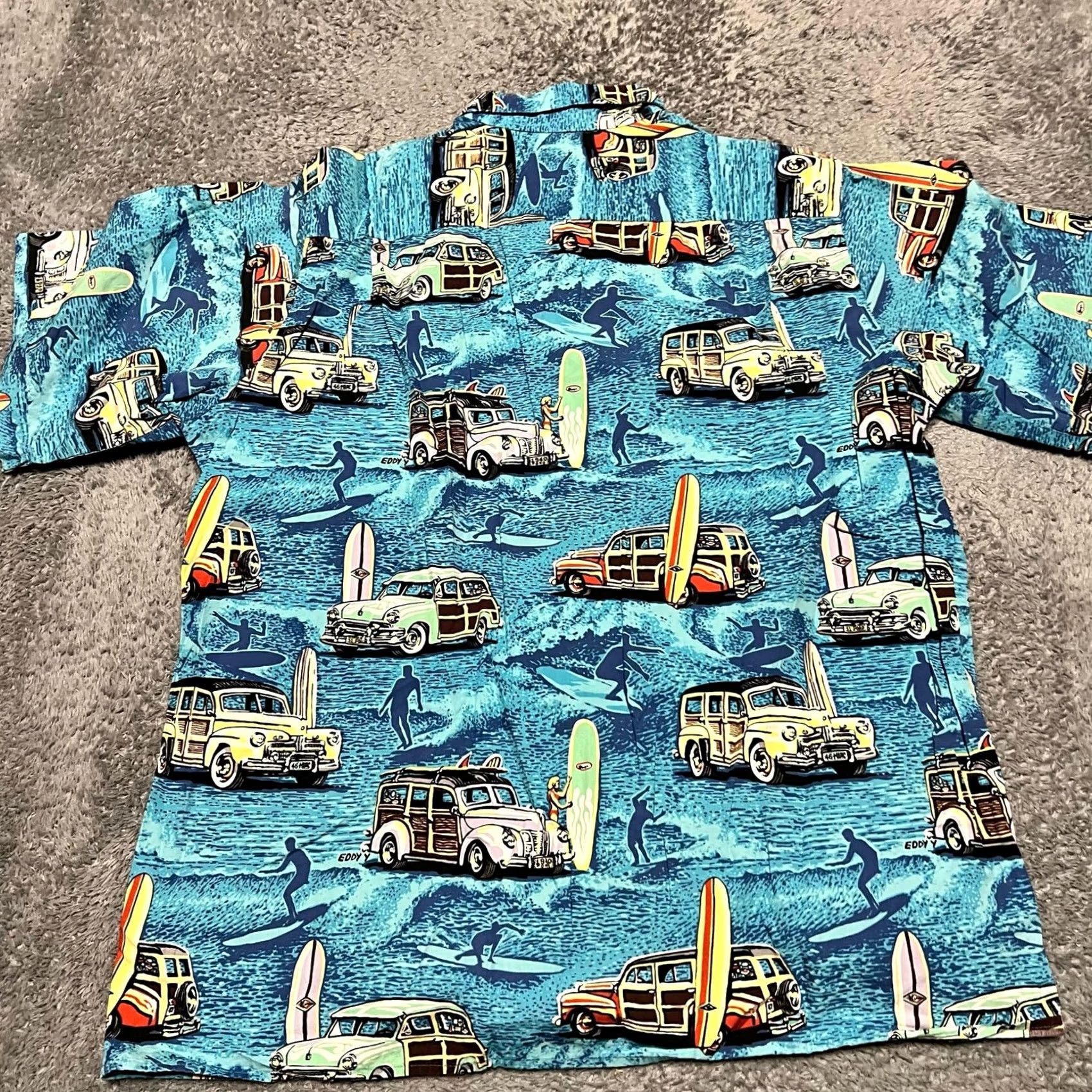 Reyn Spooner Reyn Spooner Shirt Mens Medium blue Surfboard Classic Car Button Size US M / EU 48-50 / 2 - 3 Thumbnail