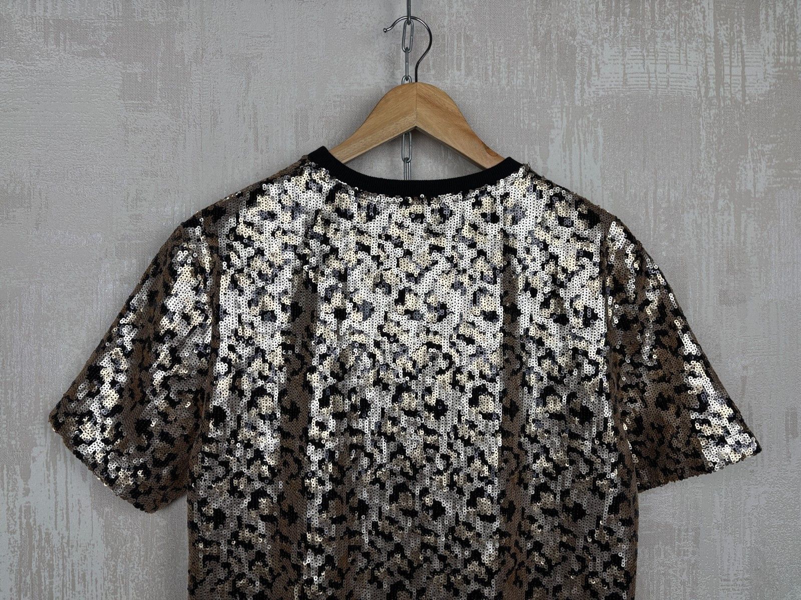 Jaded London Jaded London Sequin Top T-Shirt Gold Glam Party Festival Size US L / EU 52-54 / 3 - 13 Thumbnail