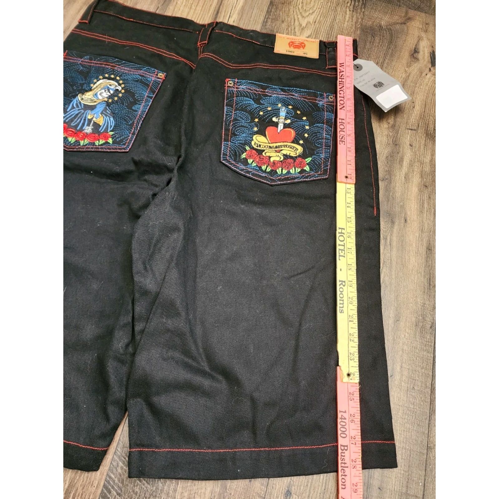 Vintage Red Monkey Company RMC Jeans 40 Black Straight Fit 90s Hip Hop Mens Size US 40 / EU 56 - 6 Thumbnail