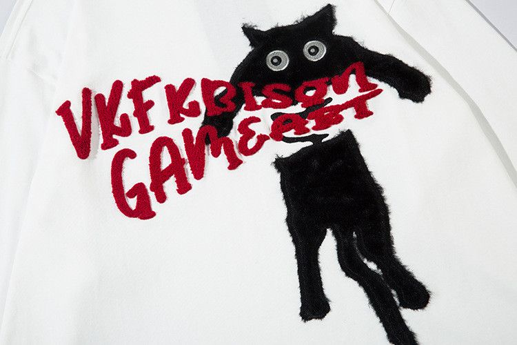 Vintage Men's hip-hop loose casual kitten long-sleeved T-shirt Size US M / EU 48-50 / 2 - 3 Thumbnail