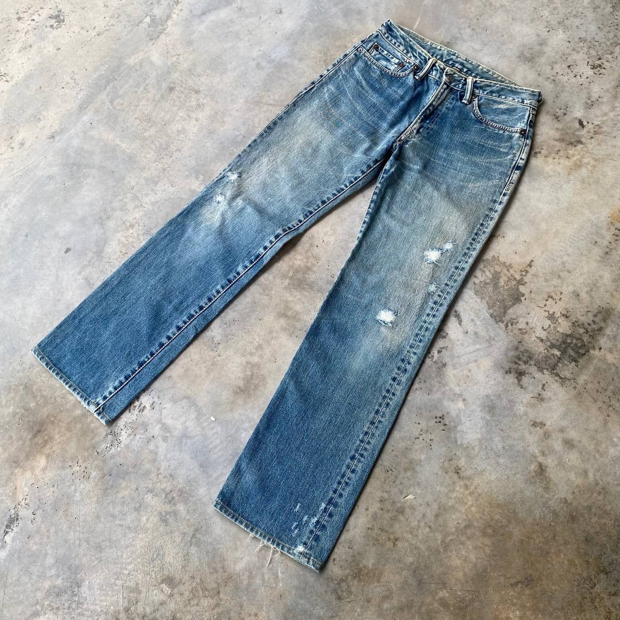 45rpm VINTAGE 45RPM DISTRESSED DENIM W28X29" Size US 28 / EU 44 - 6 Thumbnail