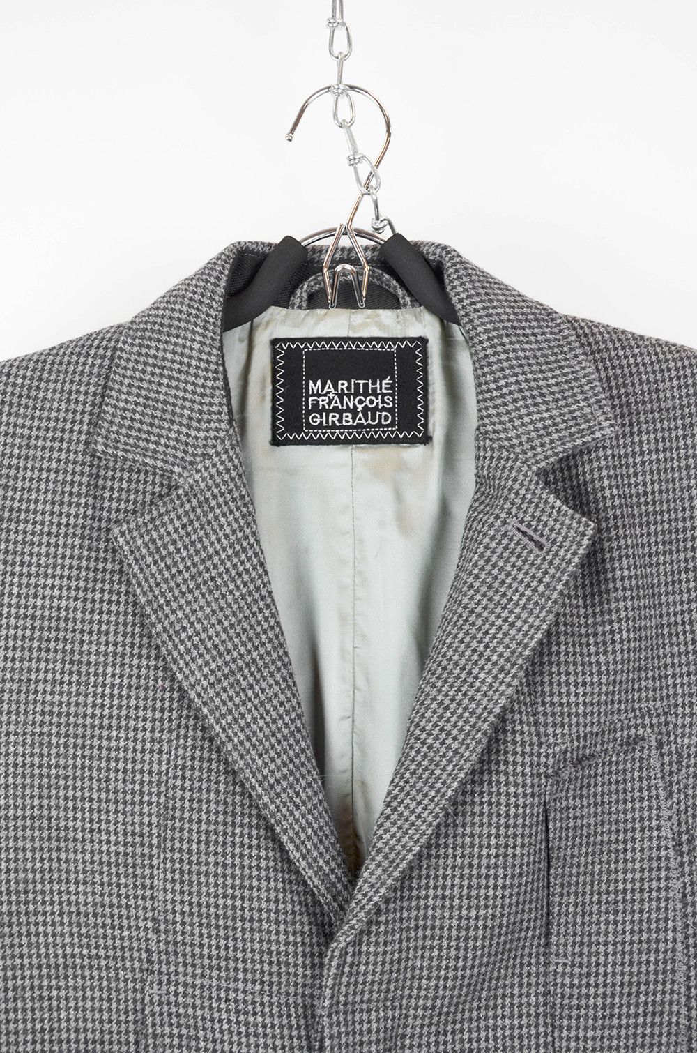Marithe + Francois Girbaud MARITHE FRANCOIS GIBRAUD Gray Herringbone Blazer - S Size 46R - 7 Thumbnail