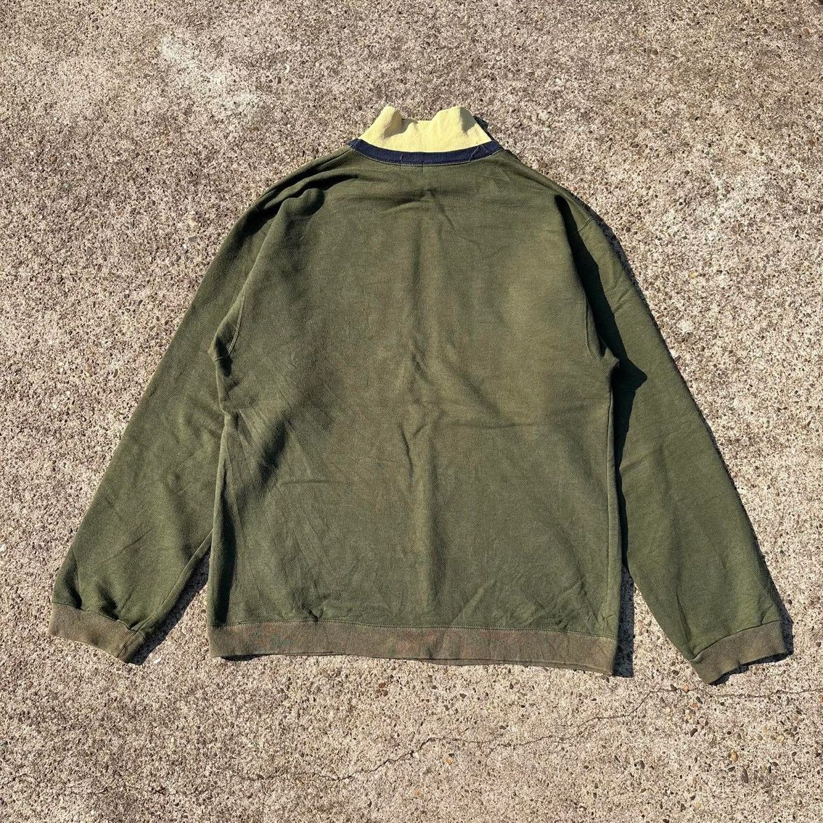 Loewe LOEWE Logo Collared Sweatshirt Olive Green Size US L / EU 52-54 / 3 - 11 Thumbnail
