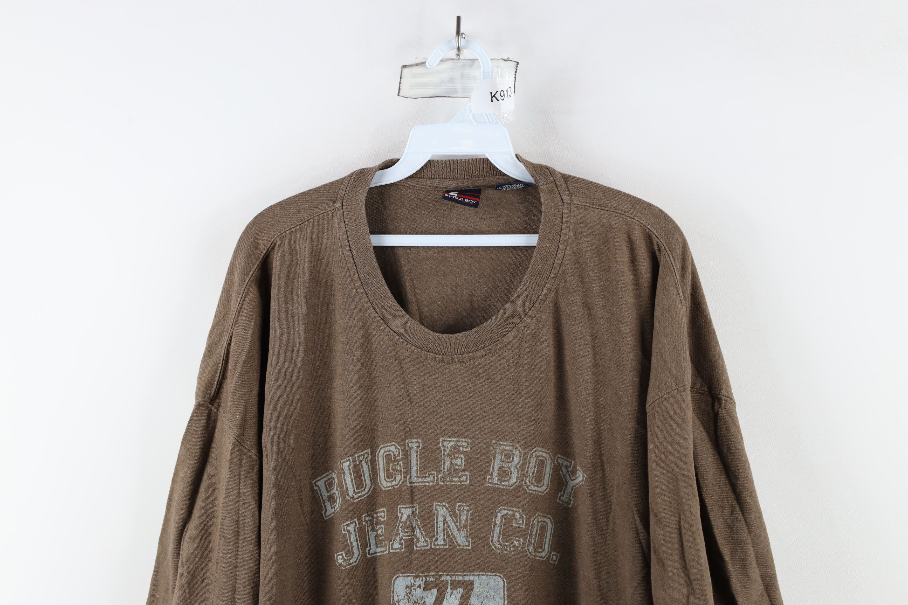 Vintage Vintage 90s Bugle Boy Baggy Fit Short Sleeve T-Shirt Brown Size US XXL / EU 58 / 5 - 2 Thumbnail