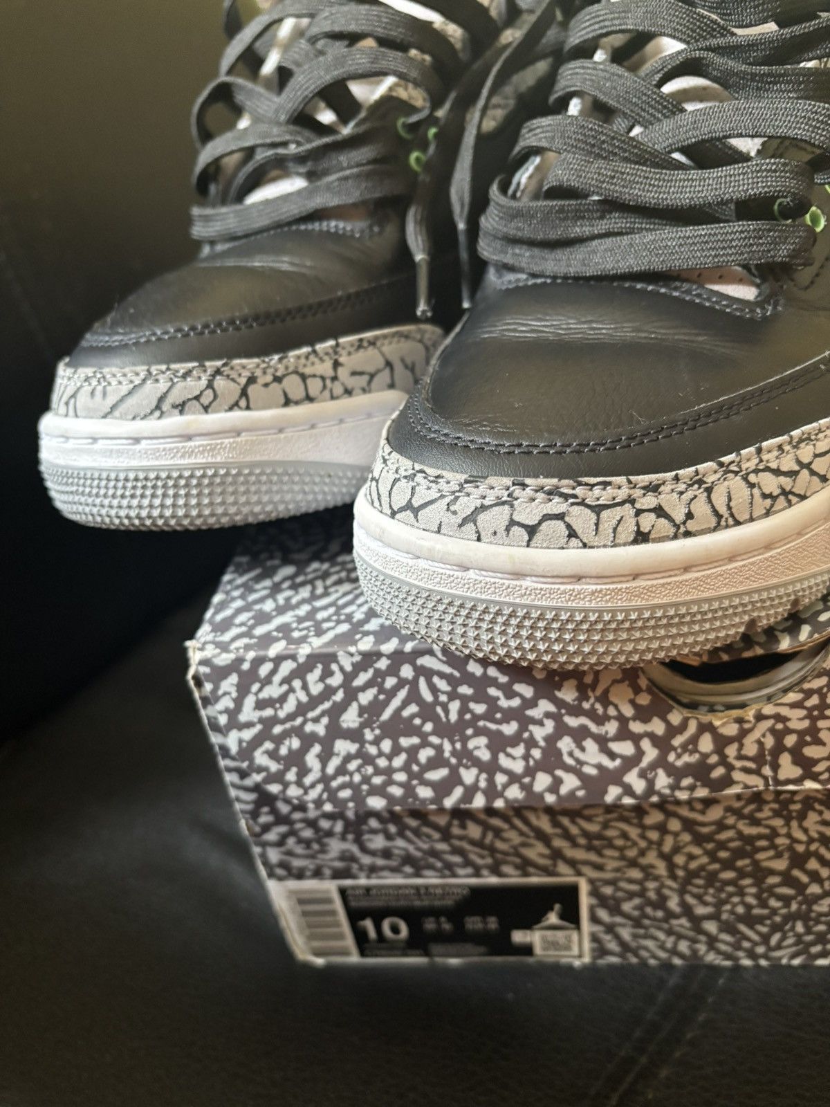 Jordan Brand Black/green cement 3s Jordan Size US 10 / EU 43 - 8 Thumbnail