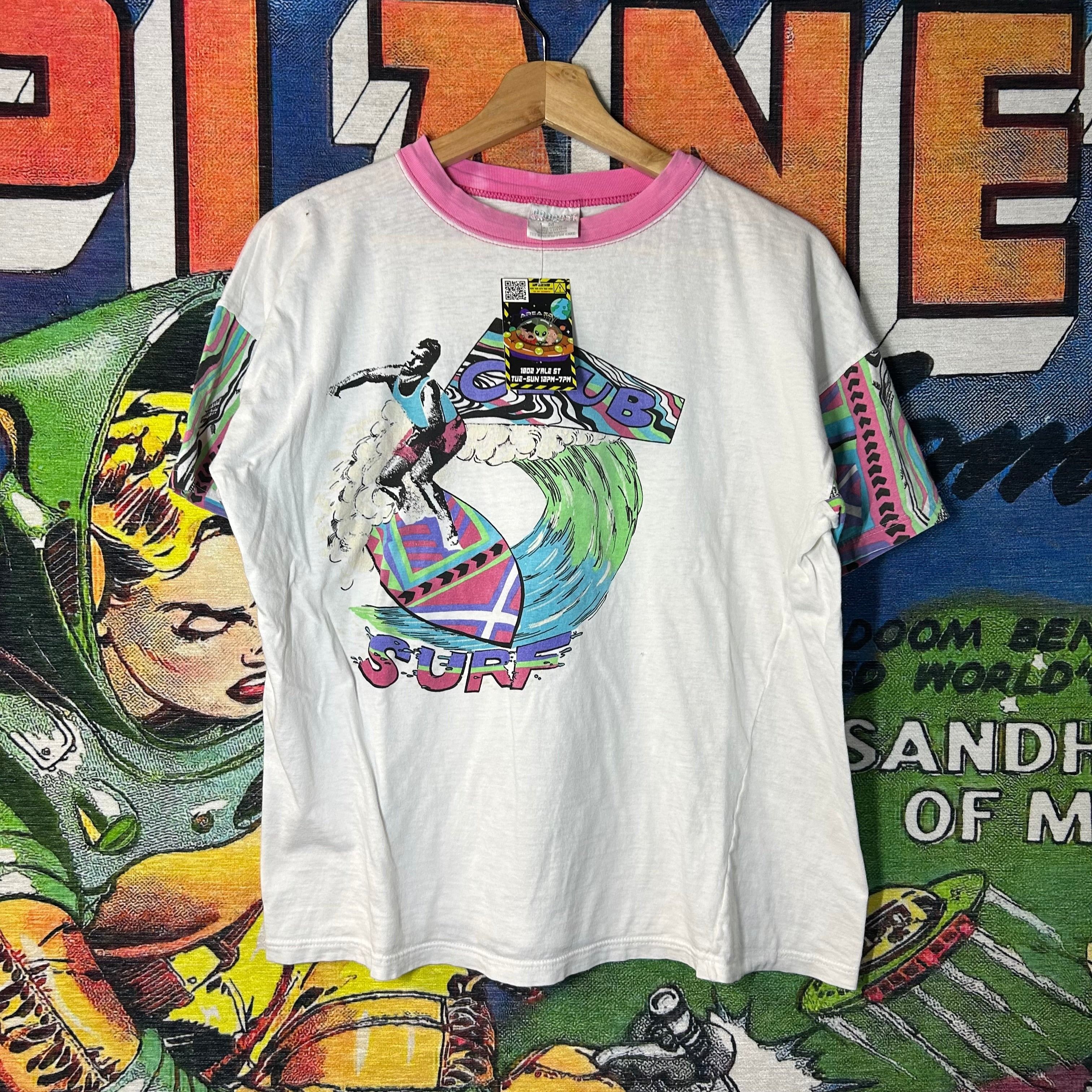 Vintage Vintage 90s Surf Tee Ringer Tee Size Medium Size US M / EU 48-50 / 2 - 1 Thumbnail