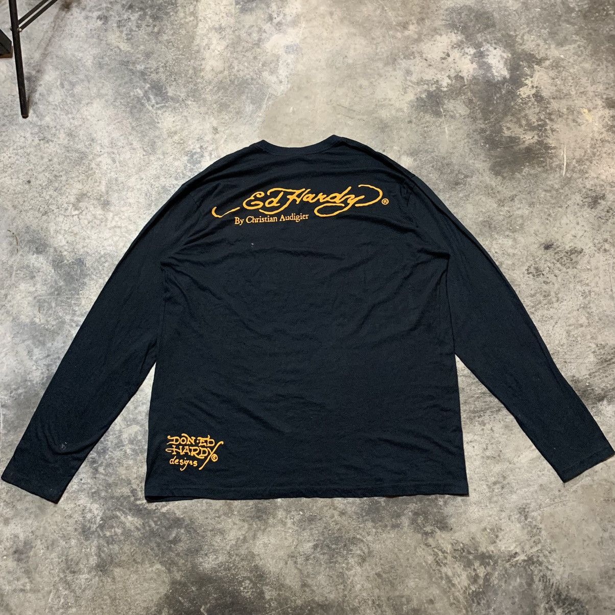 Ed Hardy Ed Hardy Black Long Sleeve Tee Shirt Size US XXL / EU 58 / 5 - 5 Thumbnail