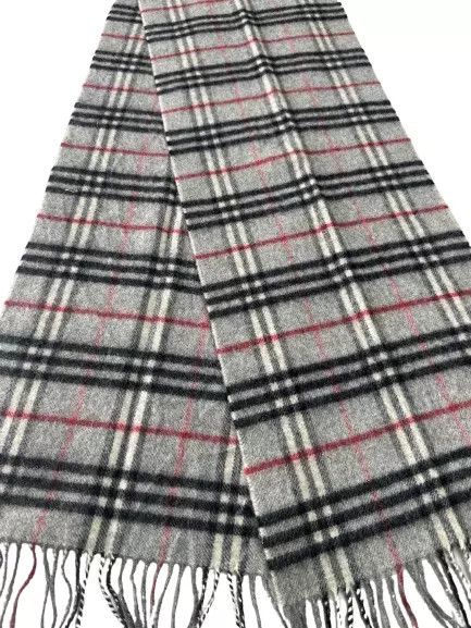 Burberry Burberry Classic Check Grey 100% Lambswool Unisex Scarf Size ONE SIZE - 2 Thumbnail