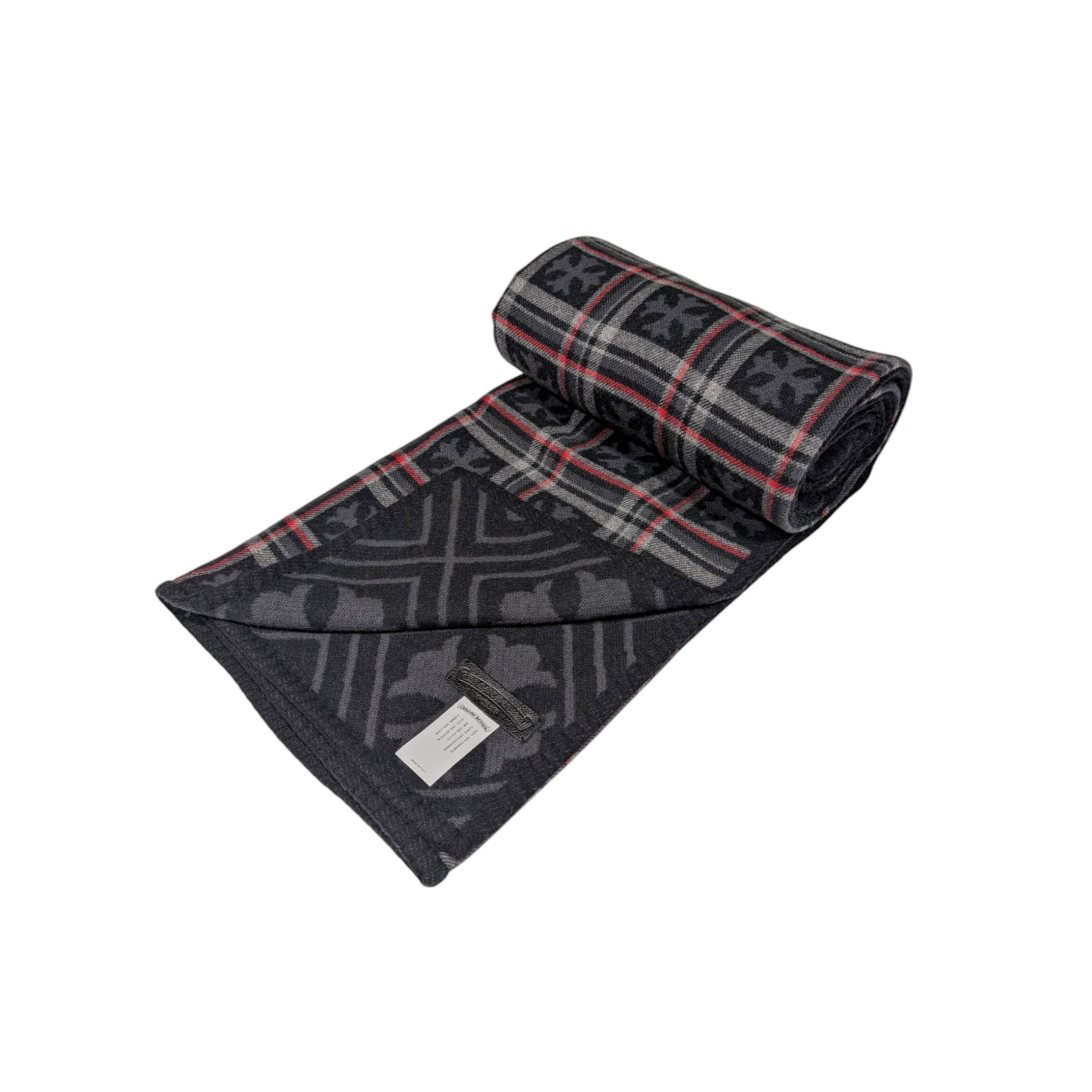 Chrome Hearts CH CROSS PLUS CASHMERE BLANKET REVERSIBLE PLAID JACQUARD Size ONE SIZE - 9 Thumbnail