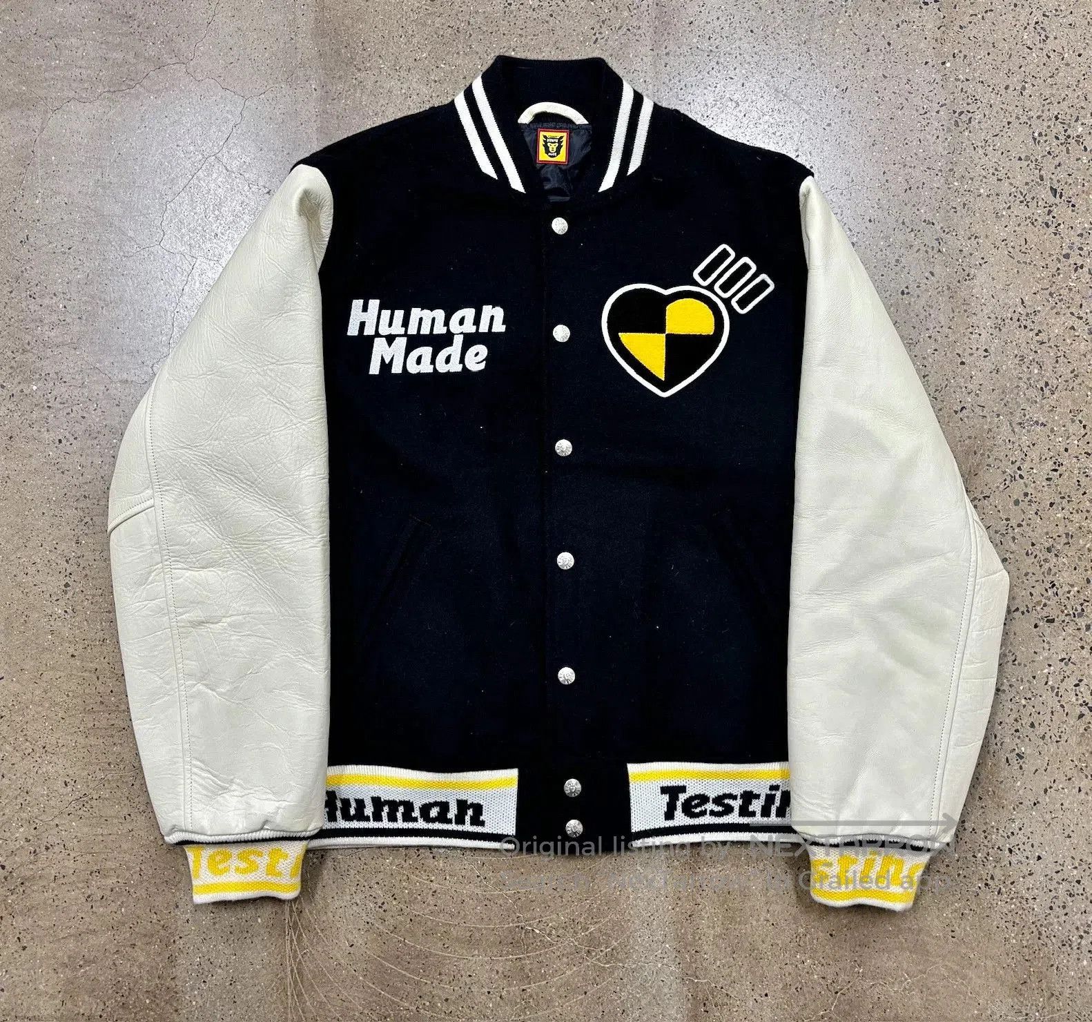 A$AP Rocky × AWGE × Human Made human testing varsity jacket | Grailed