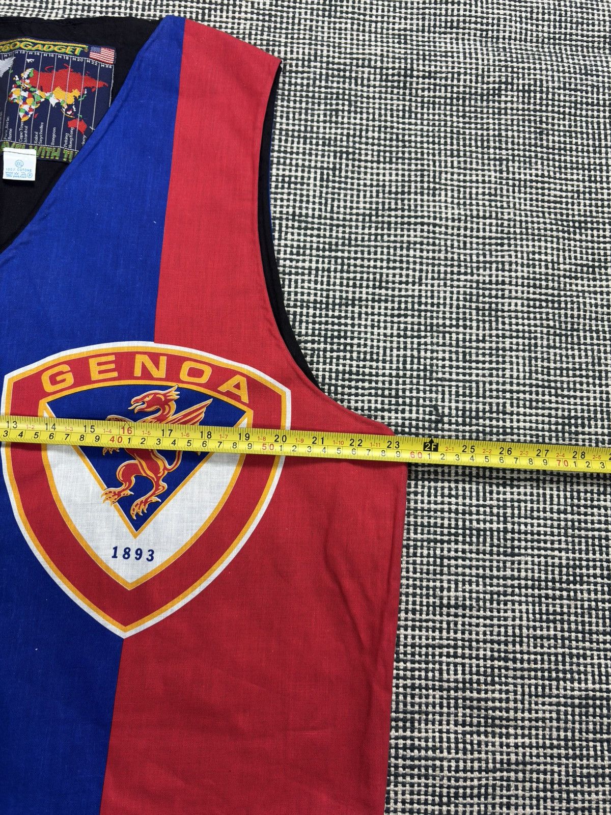 Vintage Turbogadget Genoa 1893 Soccer Italy Vest Jacket blokecore Size US XL / EU 56 / 4 - 5 Thumbnail