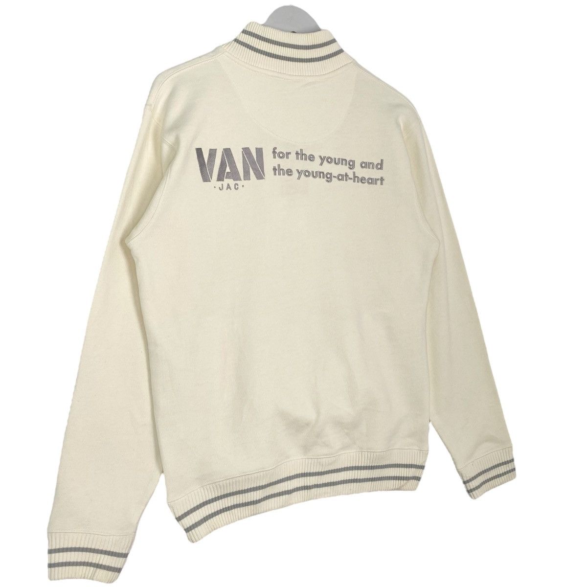 Vintage Vintage Van Jac Half Zip Sweatshirt Beige Pullover Size M Size US M / EU 48-50 / 2 - 7 Thumbnail