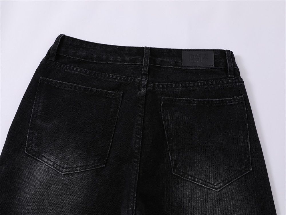 Japanese Brand Men's hip-hop trend casual ink-splashed loose wide-leg jeans Size US 32 / EU 48 - 4 Thumbnail