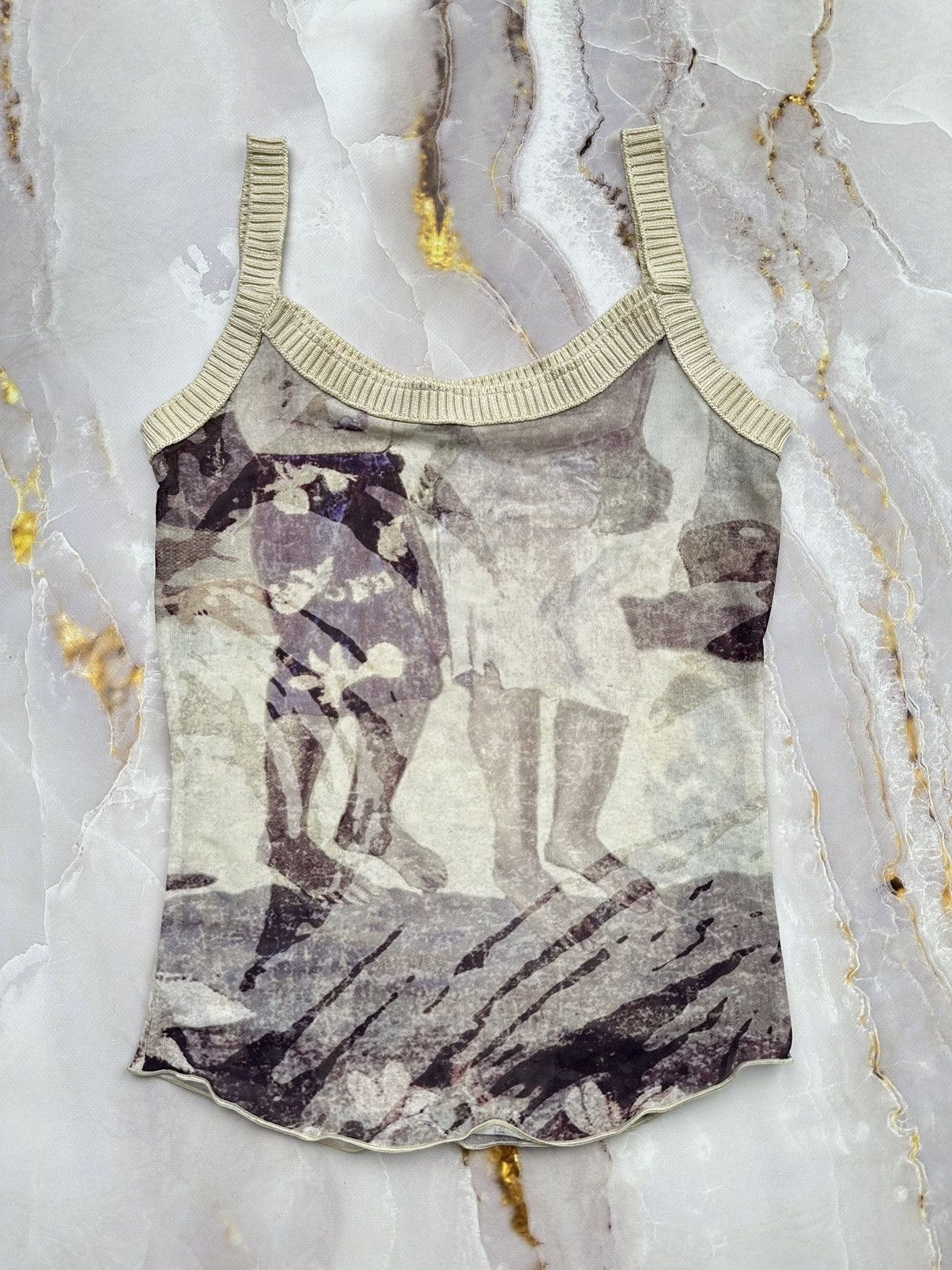 Iceberg Iceberg Mesh Printed Tank Top Size S / US 4 / IT 40 - 1 Thumbnail