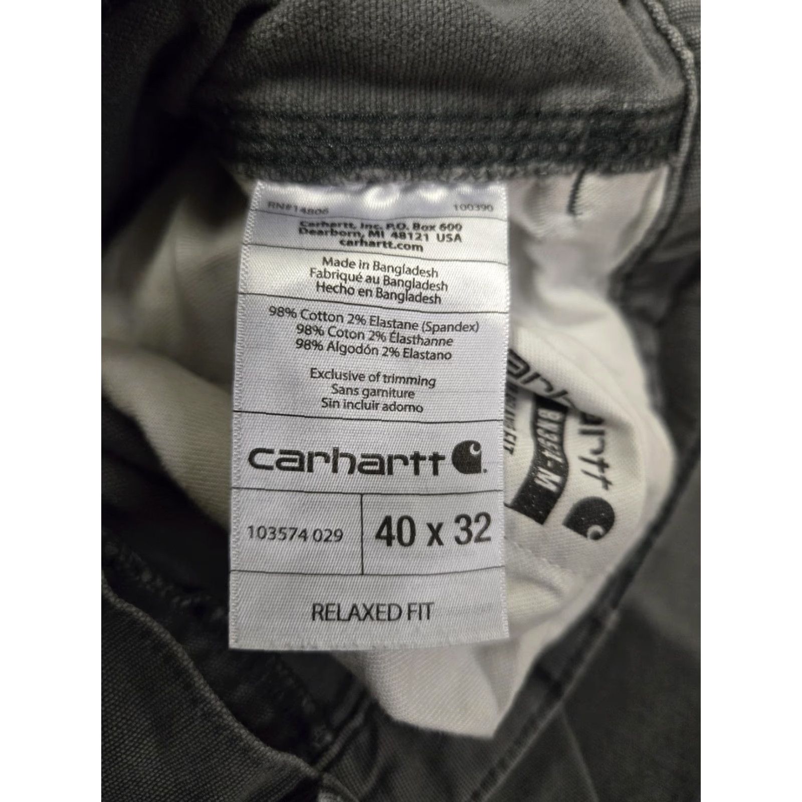 Carhartt Carhartt Pants Mens 40x32 Gray Relaxed Fit Cargo Work Utility Pockets Stretch Size US 40 / EU 56 - 7 Thumbnail