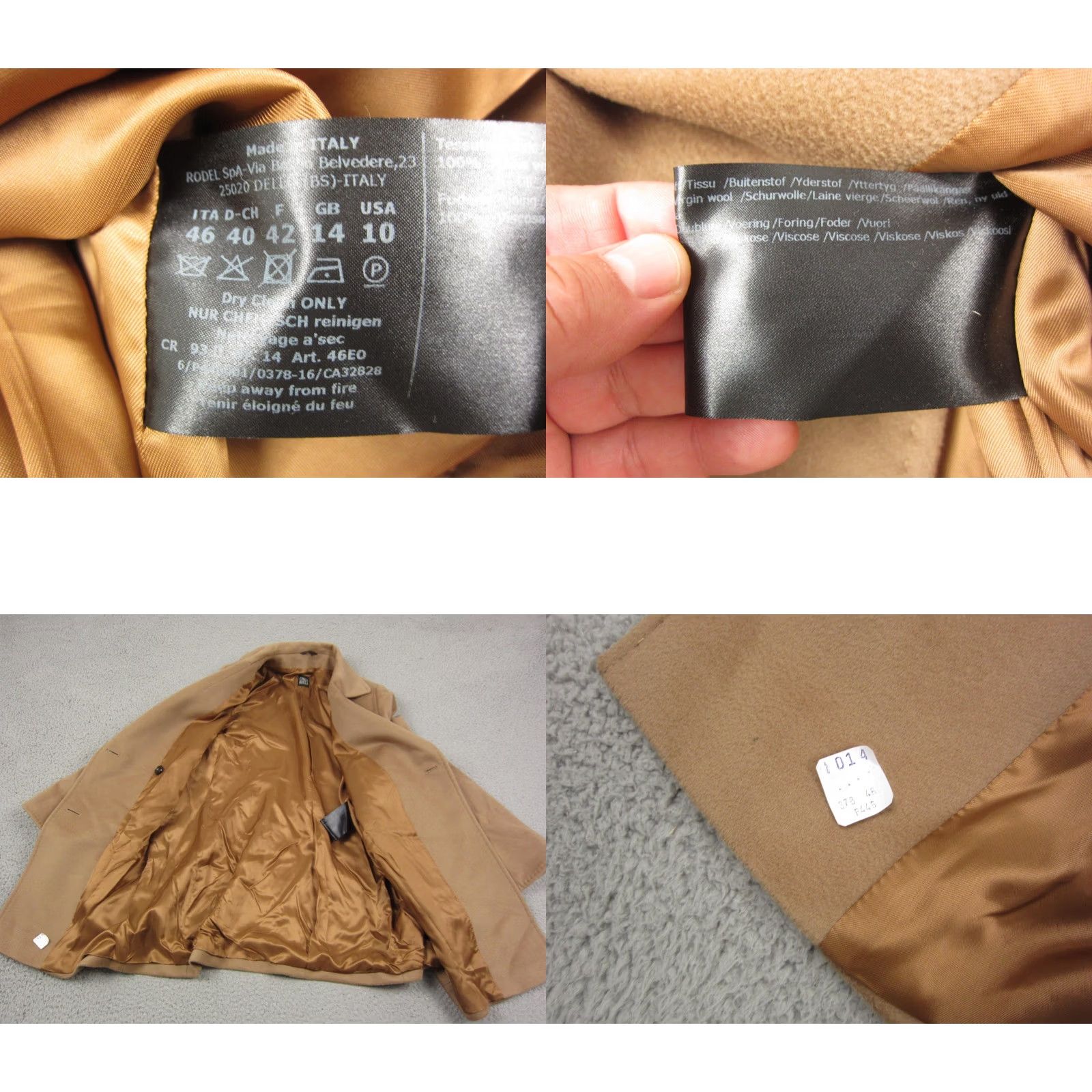 Cinzia Rocca Cinzia Rocca Peacoat Double Breasted Pure Virgin Wool Brown Womens Size 10 Size L / US 10 / IT 46 - 8 Thumbnail