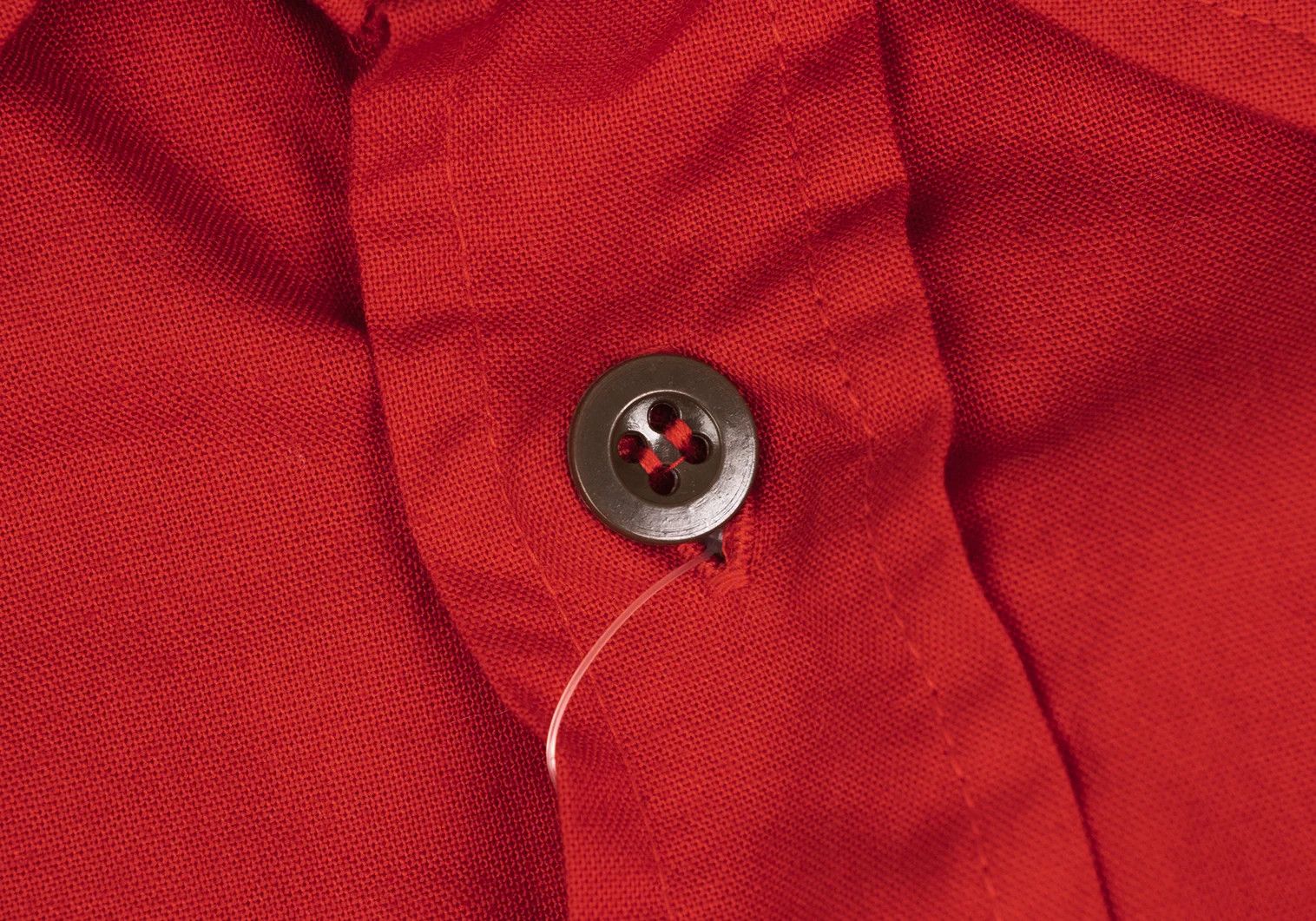 Jean Paul Gaultier Dyed Cotton Pintuck Shirt in Red Size US S / EU 44-46 / 1 - 4 Thumbnail