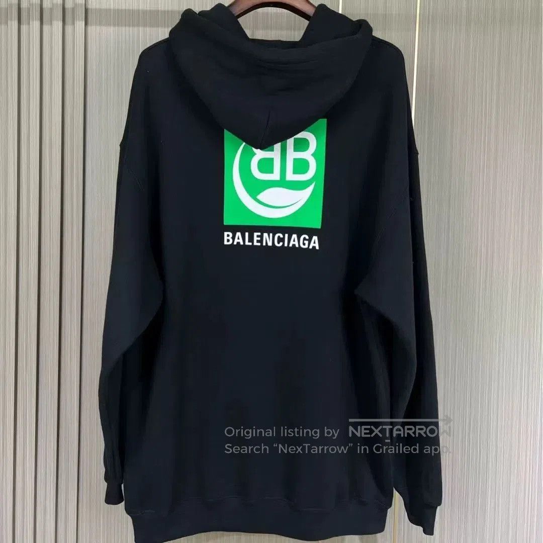 Balenciaga balenciaga black eco logo hoodie sweatshirt. Size US M / EU 48-50 / 2 - 2 Thumbnail
