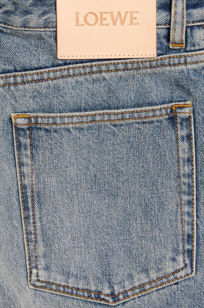 Loewe o1in1g0426 Wide Leg Jeans in Denim in Washed Denim Size US 30 / EU 46 - 3 Thumbnail