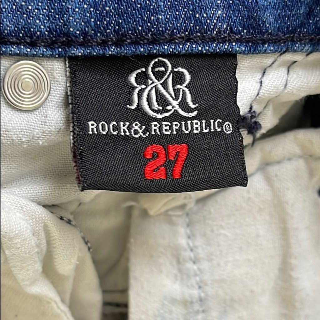 Rock & Republic Rock & Republic Women's Blue Denim Cargo Jeans size 27 Size 27" / US 4 / IT 40 - 5 Thumbnail