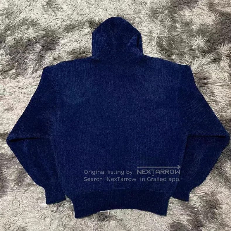 Balenciaga Balenciaga Furry Embroidered Knit Hooded Sweatshirt Size US L / EU 52-54 / 3 - 2 Thumbnail