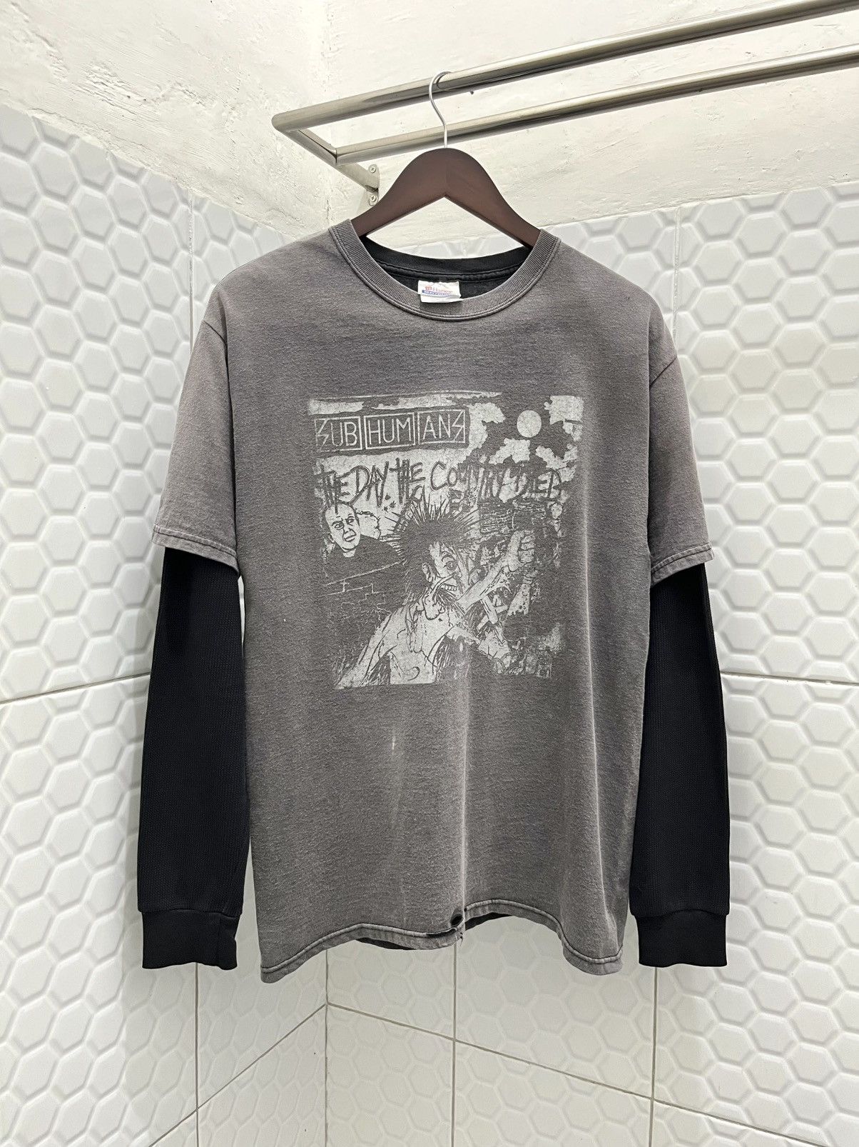 Vintage Thrashed Sunfaded Subhumans Tee Punk Size US M / EU 48-50 / 2 - 1 Thumbnail