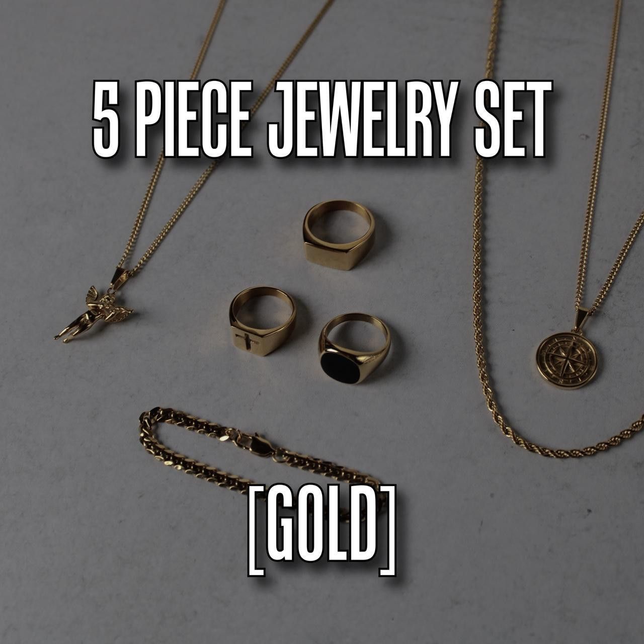 Jewelry 5 Piece Gold Jewelry Set Size 28 - 1 Thumbnail