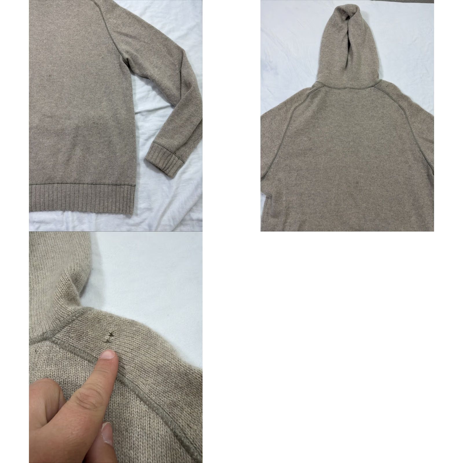 Everlane Everlane Women’s Large Pullover Hooded Sweatshirt Taupe Cashmere Beige Size L / US 10 / IT 46 - 11 Thumbnail