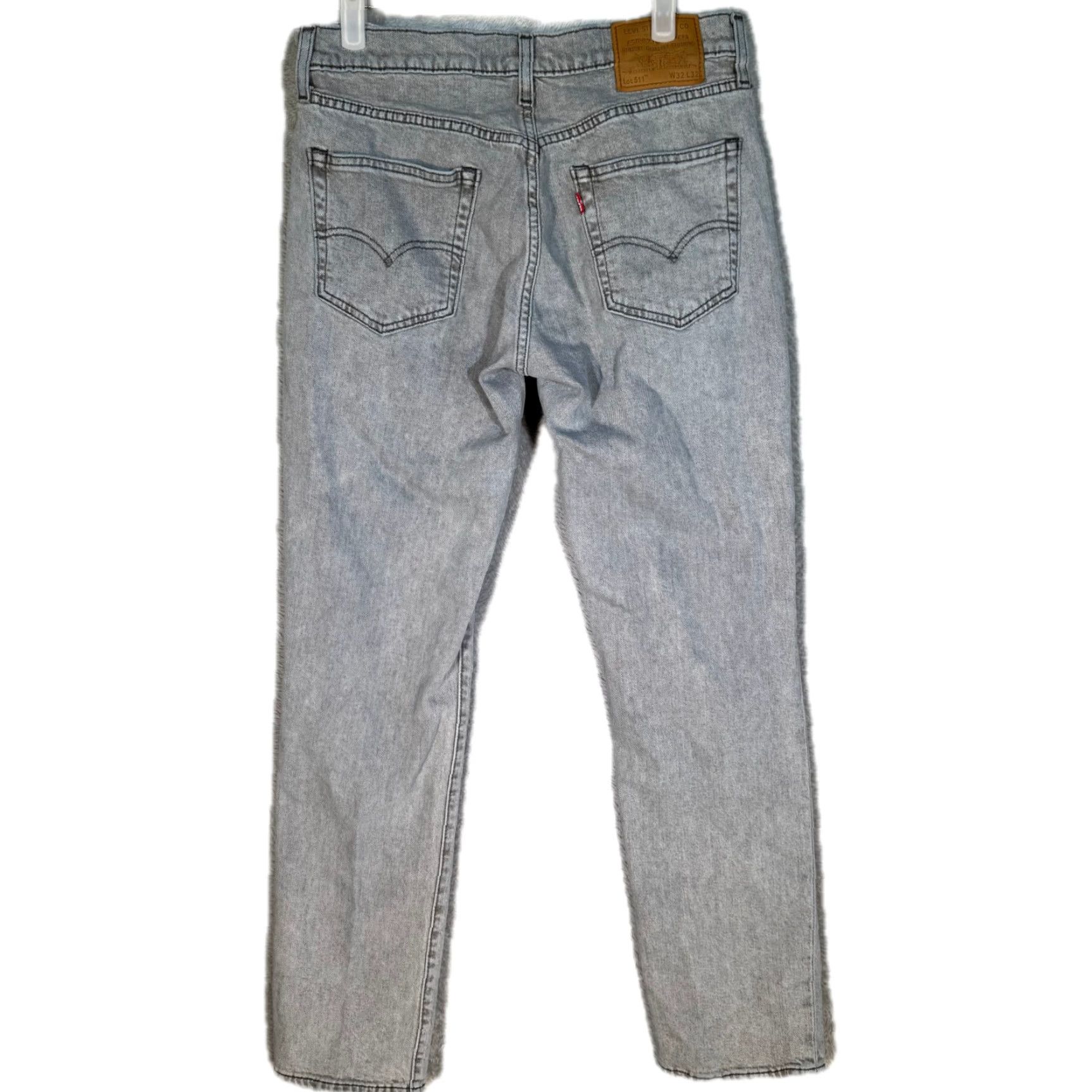 Levi's Levi’s 511 Men’s Jeans 32x32 Gray Denim Stretch Slim Straight Jeans Size US 32 / EU 48 - 2 Thumbnail