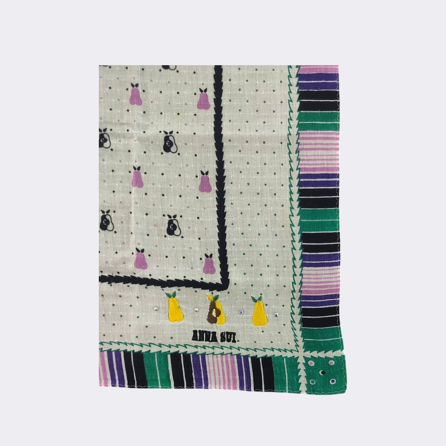 Japanese Brand Vintage Anna Sui Handkerchief Neckerchief Bandana H054E Size ONE SIZE - 3 Thumbnail