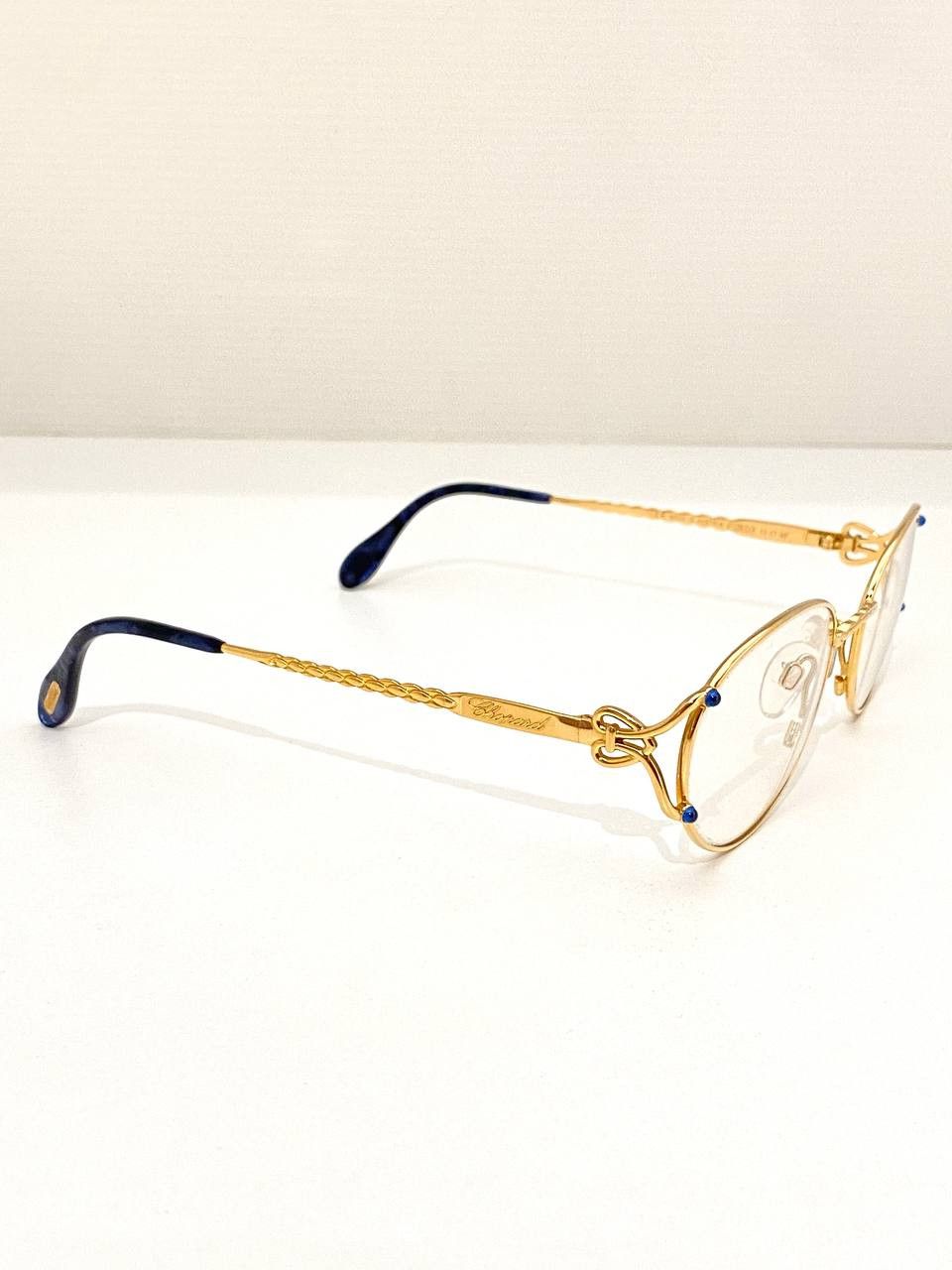 Chopard Chopard 23K Gold Mille Migila Logo Rectangular Eyeglasses Size ONE SIZE - 7 Thumbnail