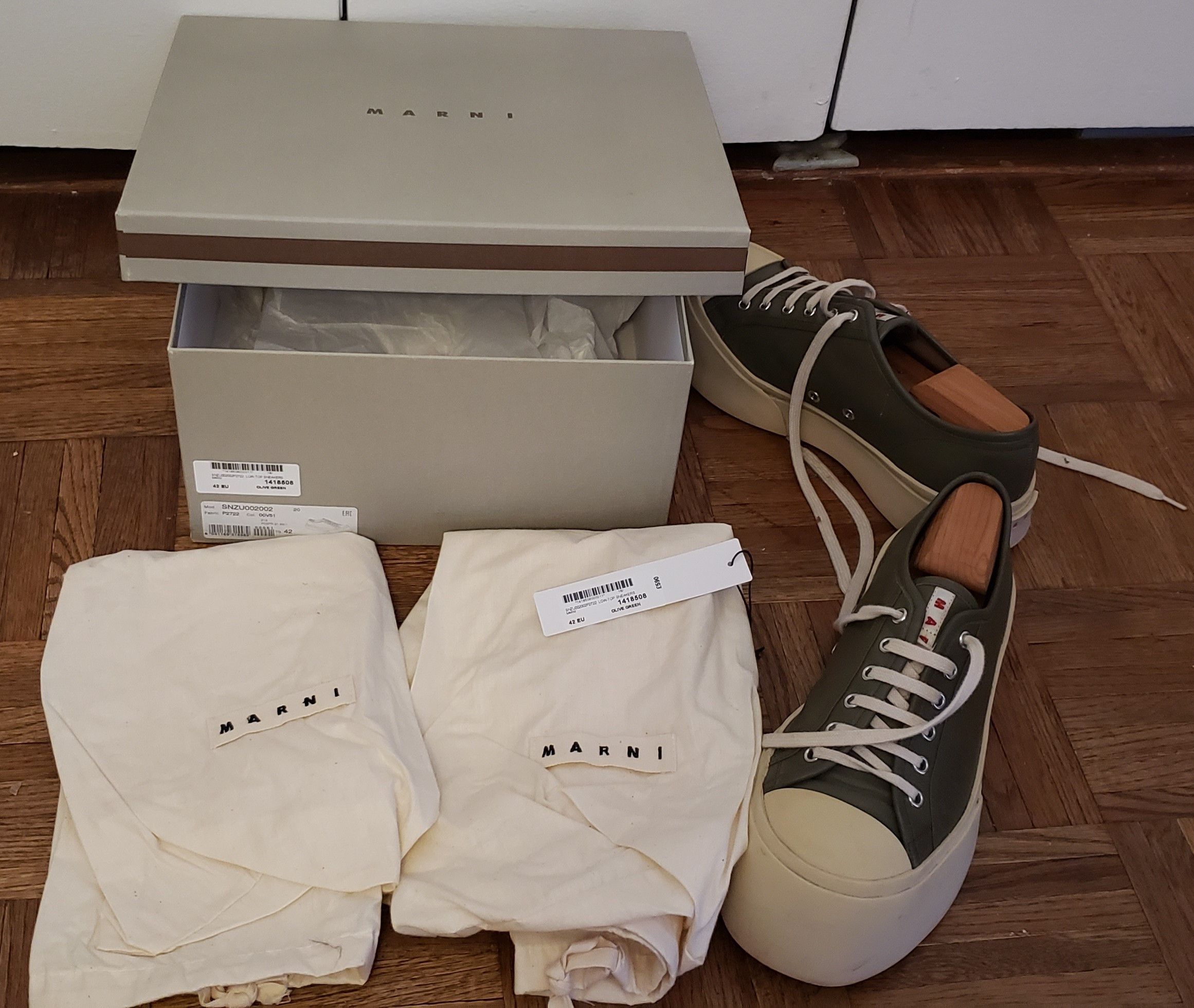 Marni $790 FW21 Pablo Leather Sneakers w/ chunky platform sole Size US 9 / EU 42 - 4 Thumbnail