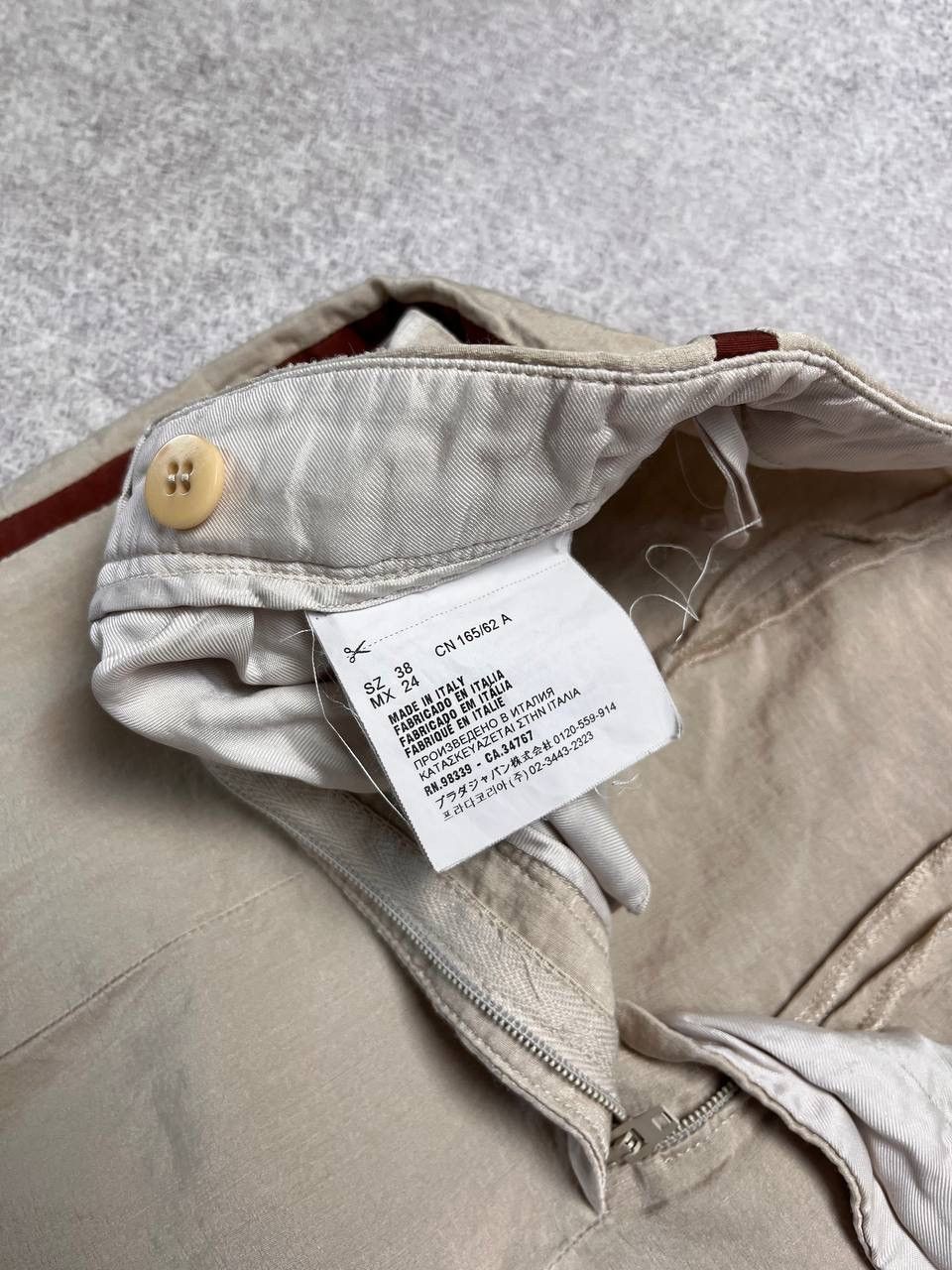 Prada Vintage Prada Beige Silk Woman's Pants IT 38 Size 26" / US 2 / IT 38 - 5 Thumbnail