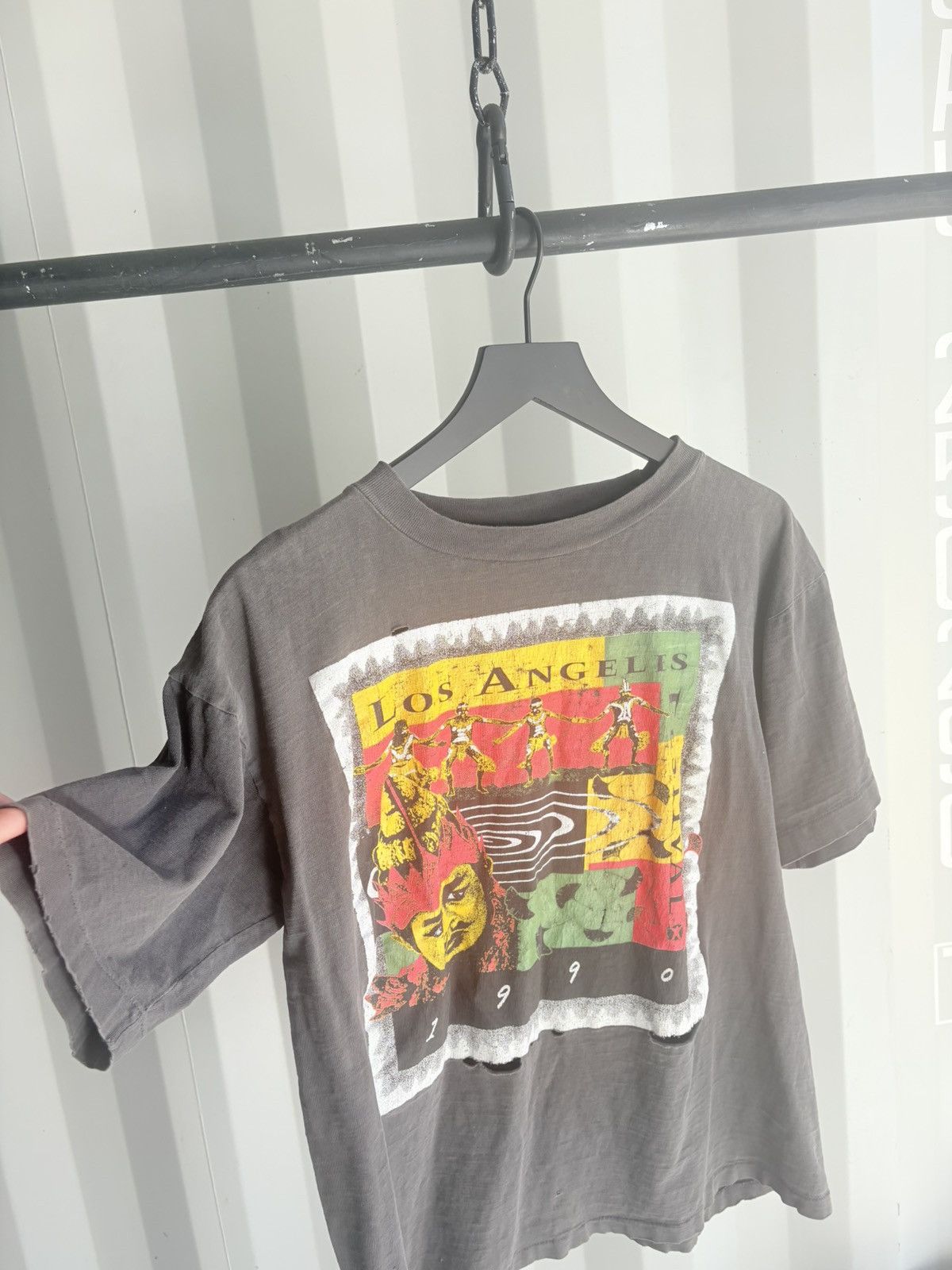 Vintage Vintage Los Angeles Shirt Faded Distressed Grunge Band Size US L / EU 52-54 / 3 - 3 Thumbnail